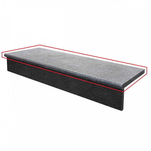 Traptrede opstap Pacific Black 100x35x3 cm. ~