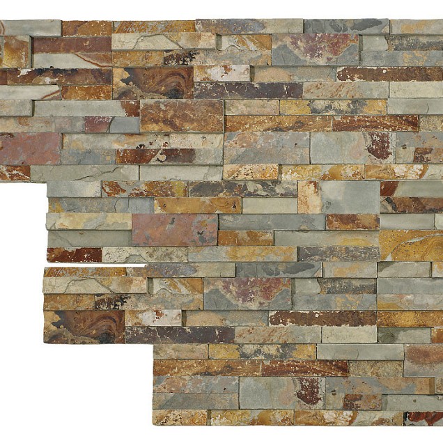 Fixwall Multicolor Slate 5 Laags 60x15 cm. ~