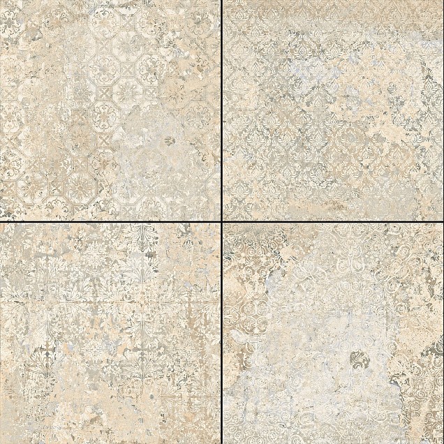 Cerasun Catania Decor Beige 60x60x4 cm. ~