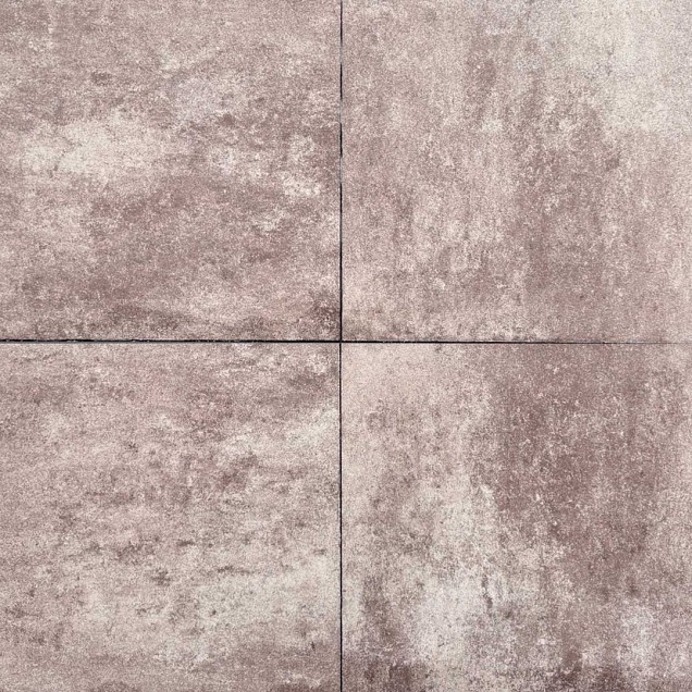 Betontegel bruin-grijs 60x60x4 cm. ~