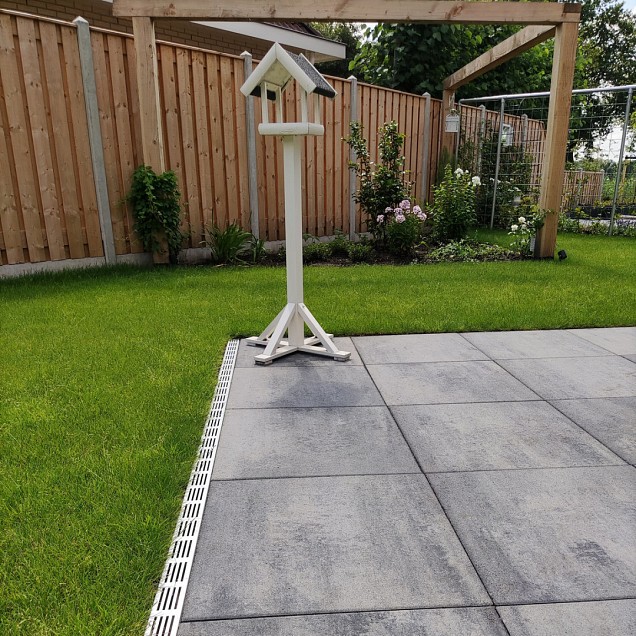 U-Drain afvoergoot WaterWijs 10-6,5/100 cm zilver ~