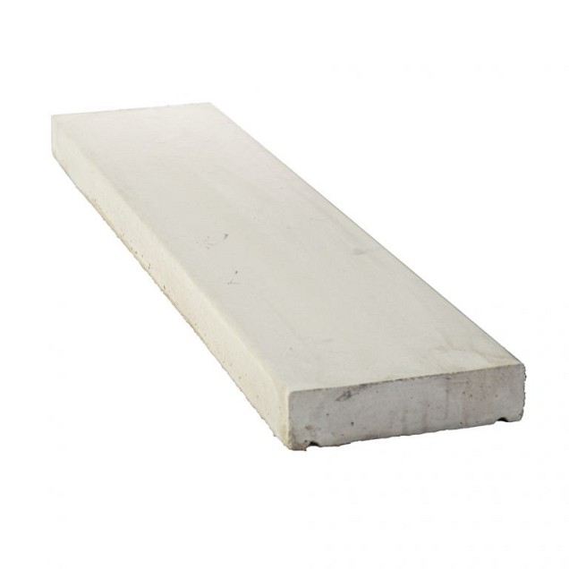 Muurafdekband vlak glad grijs 100x15x5 cm. ~