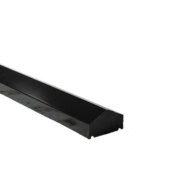 Muurafdekband met punt zwart gecoat 100x15x5 cm. ~