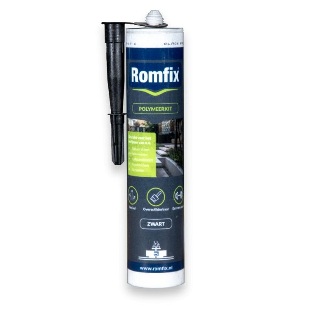 Romfix Polymeerkit Zwart 290 ml Tube