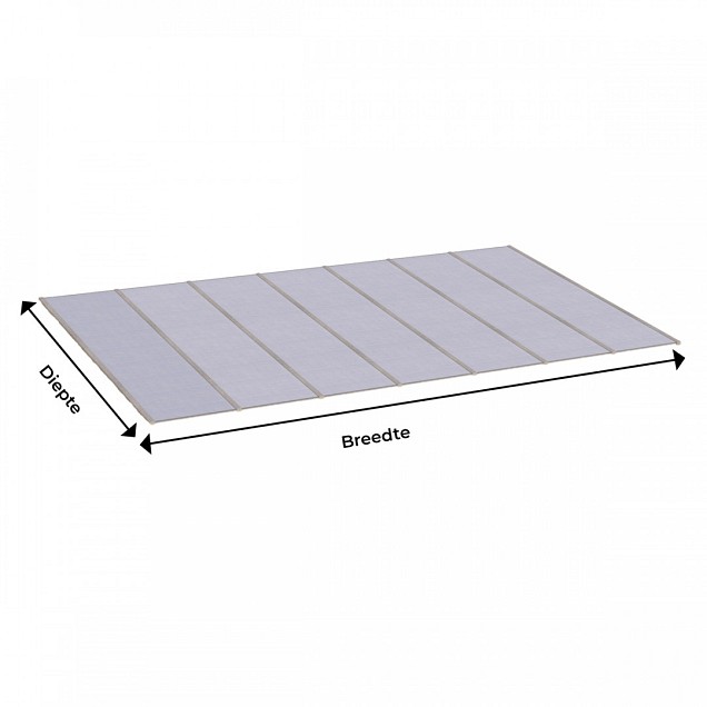 Pext Polycarbonaat Dakpakket - 5060x3000 muuraanbouw - blank aluminium - polycarbonaat opaal ~