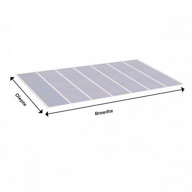 Pext Polycarbonaat Dakpakket - 3060x3500 muuraanbouw - antraciet - excl. glas ~