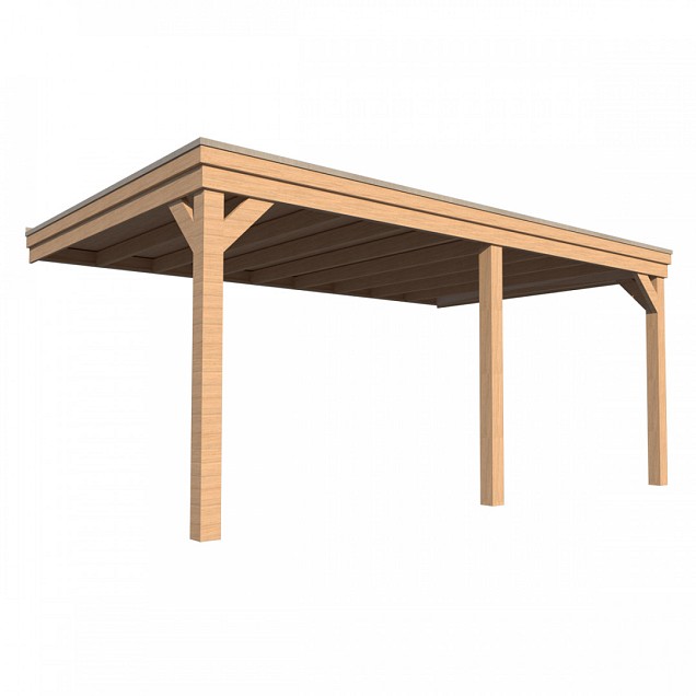 Pext Terrasoverkapping - 3560x3500 muuraanbouw Modern - douglas ~