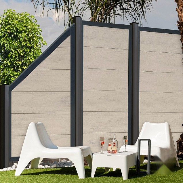 Aluminium paal met kap 68x68x2720mm met houten kern 2700mm [antra.gepoedercoat] bc ~