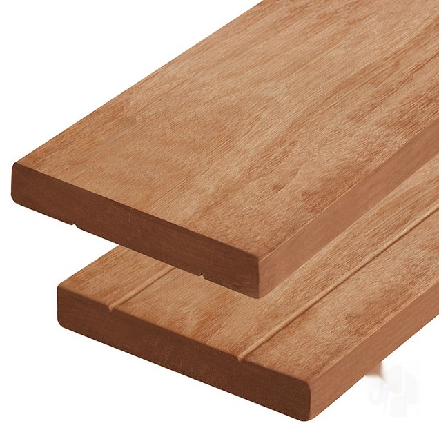 Kapur decking 28x190x3950 mm glad/V-groef 4R~