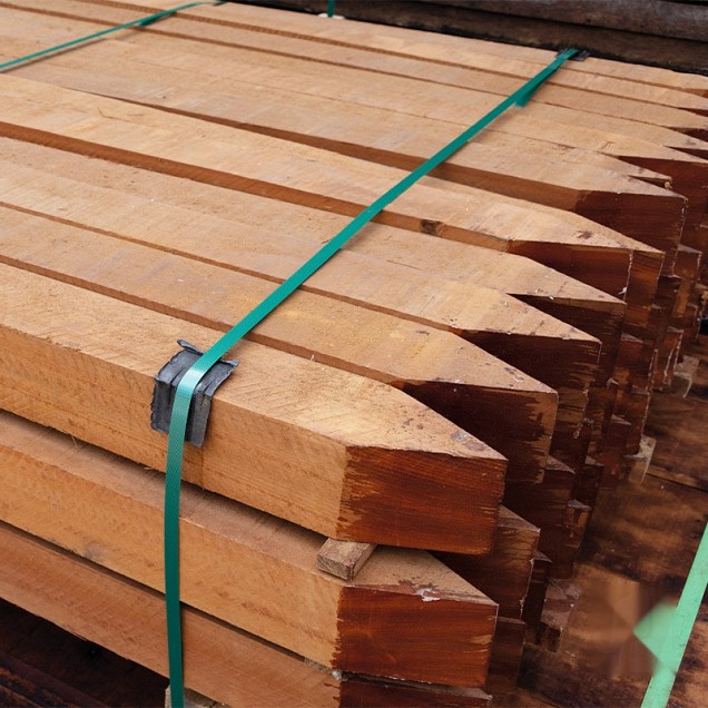 Guariuba paal gezaagd gepunt 70x70x3000 mm bc~