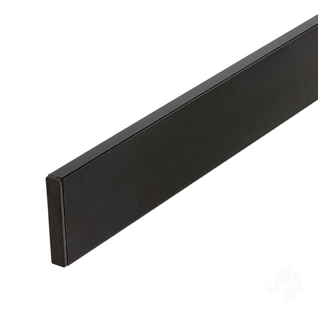 Aluminium ligger met 2x kap 13x70x1800mm [antra.gepoedercoat] bc ~