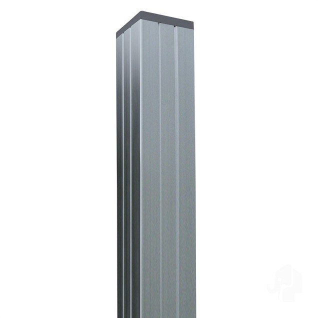 Aluminium paal (geanodiseerd) 7x7x270cm tbv 180cm modular scherm ~