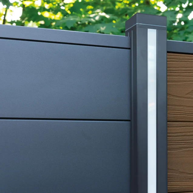 Aluminium lamel "Mix&Match" 20x141x1800mm [antraciet gepoedercoat] 2 stuks in krimpfolie bc ~