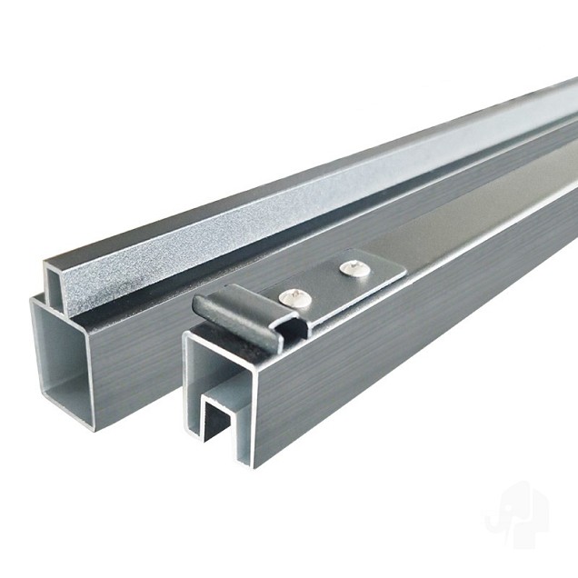 Aluminium regel "Mix&Match" 20x25x1800mm 2 stuks in krimpfolie bc ~