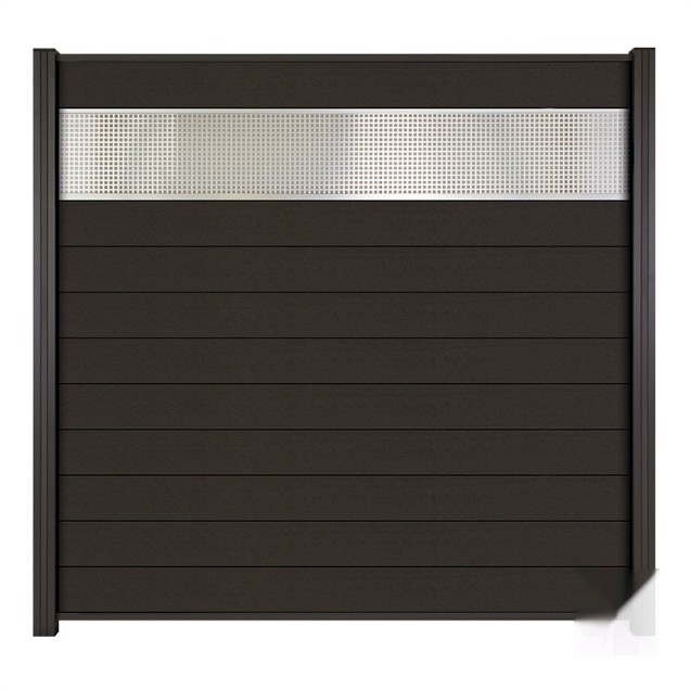 WPC Antraciet Composiet schuttingdelen 2x14x180cm (per 2 st. verpakt/geprijsd!) ~