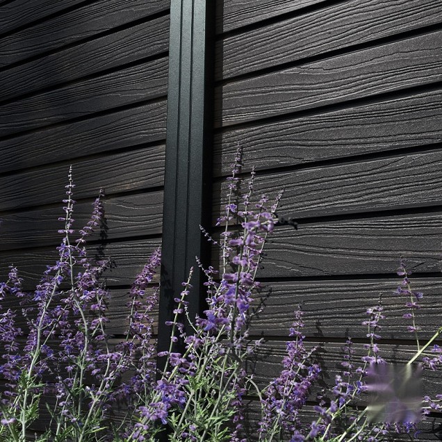 WPC-zwart FSC lamel "Modular-Rhombus Nero20x141x1800mm 6st/set in krimpfolie bc ~