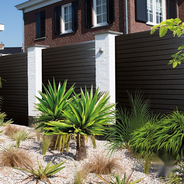 WPC-zwart FSC lamel "Modular-Rhombus Nero20x141x1800mm 6st/set in krimpfolie bc ~