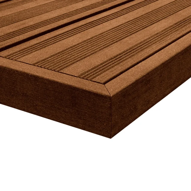 WPC-bruin FSC decking clip 21x145x3600mm semi-ribbel/glad 2 stuks bc ~