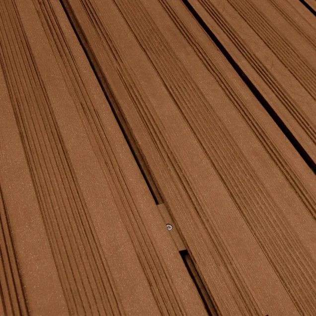 WPC-bruin FSC decking clip 21x145x3600mm semi-ribbel/glad 2 stuks bc ~