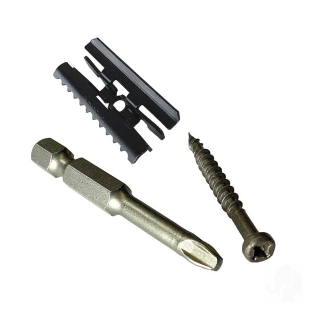 RVS clip Hulk 125 stuks incl. schroeven+bitje zwart ~