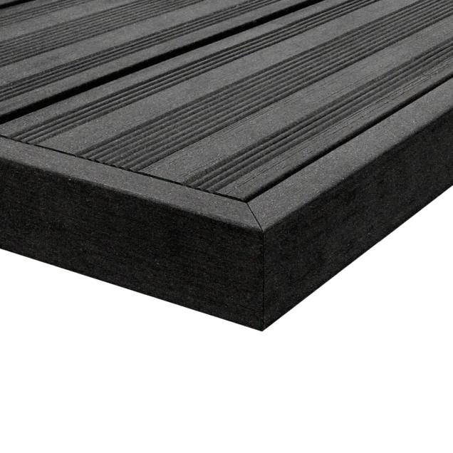 WPC-antraciet FSC decking clip 21x145x2250mm semi-ribbel/glad 4st/s ~