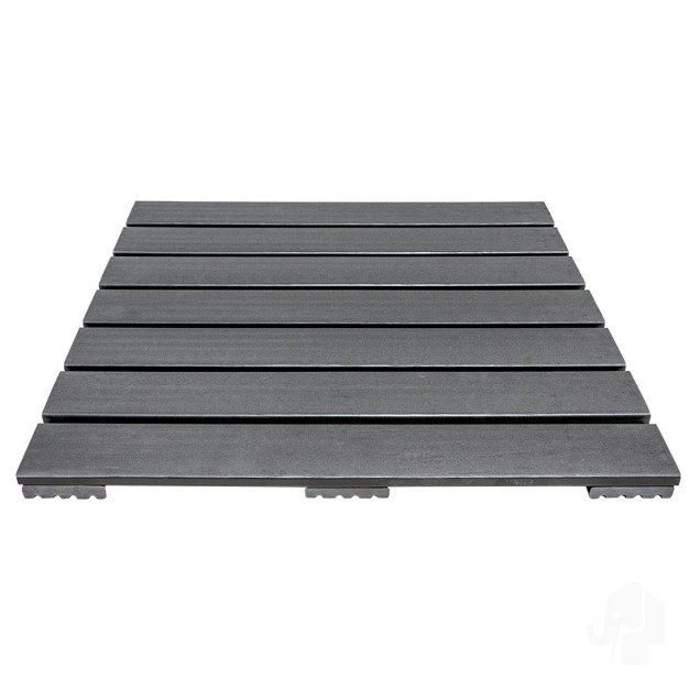 WPC-antraciet FSC tuintegel 7/3L 12mm 24x500x500mm massief glad bc ~
