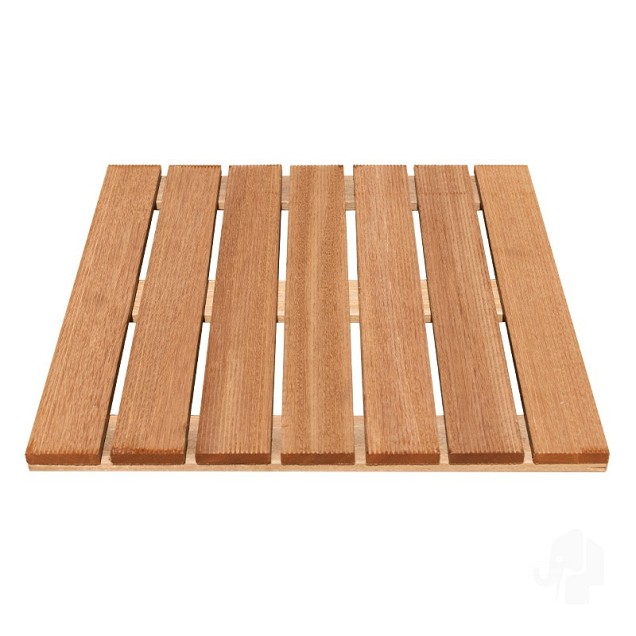 Bangkirai tuintegel 7/3L 12mm 24x500x500mm ribbel bc ~