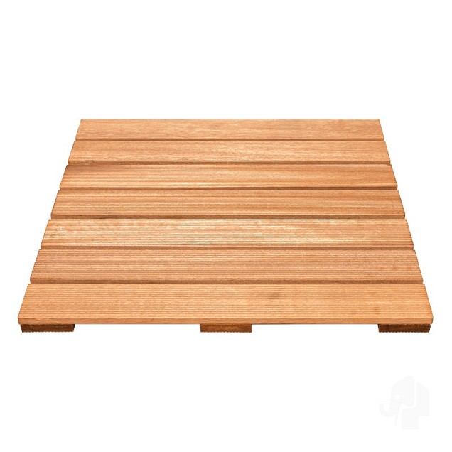 Bangkirai tuintegel 7/3L 12mm 24x500x500mm ribbel bc ~