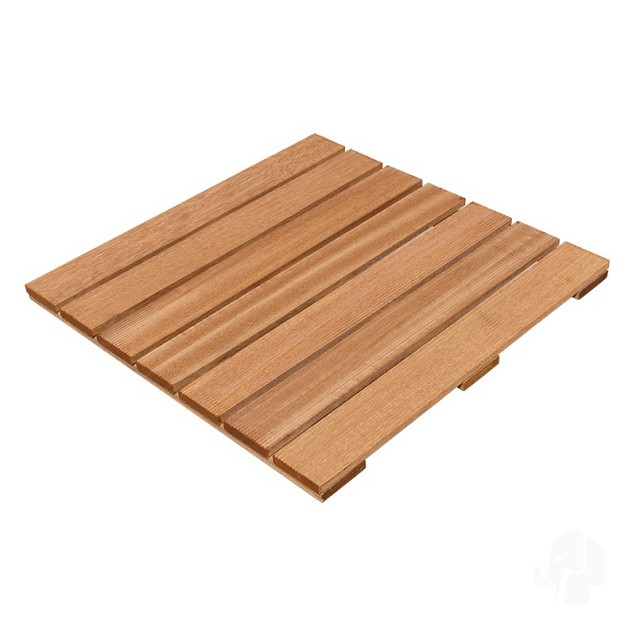 Bangkirai tuintegel 7/3L 12mm 24x500x500mm ribbel bc ~