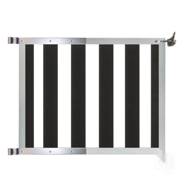 WPC-antraciet FSC tuinpoort "Design" met alu liggers 17x1000x800mm incl.beslag (RVSschr) bc ~