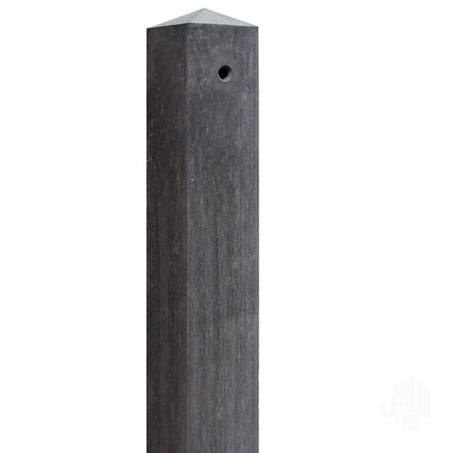 Beton hoekpaal diamantkop 85x85x2800mm (t.b.v. tuinscherm recht) [antraciet] ~
