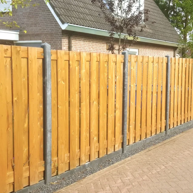 Beton hoekpaal diamantkop 85x85x2800mm (t.b.v. tuinscherm recht) [antraciet] ~