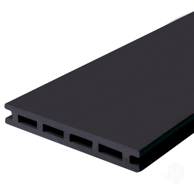 WPC-antraciet FSC decking clip 21x145x2250mm semi-ribbel/glad 4st/s ~