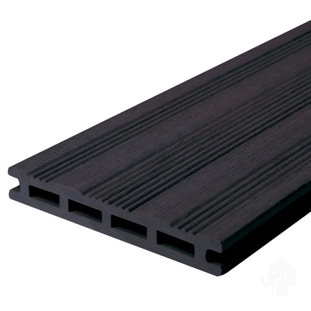 WPC-antraciet FSC decking clip 21x145x2250mm semi-ribbel/glad 4st/s ~