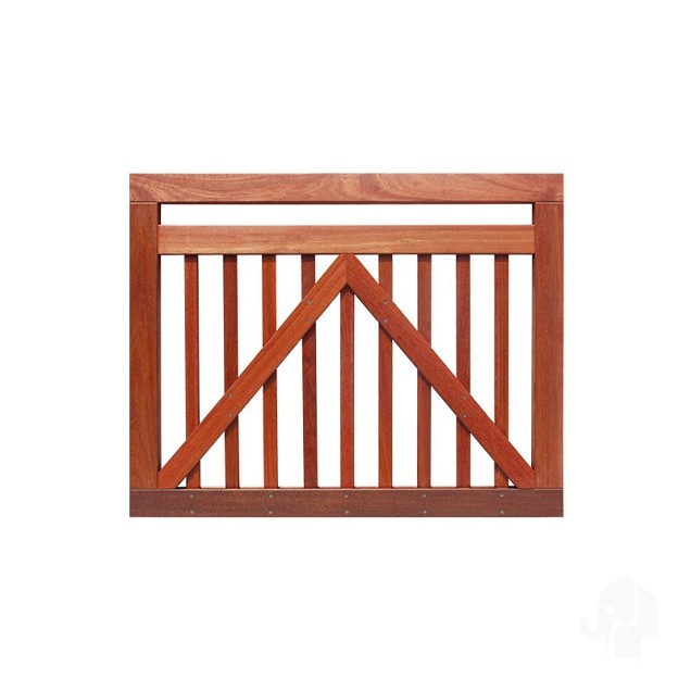 Bangkirai tuinpoort "Industrieel" 32x1000x800mm glad [blank geolied] ~