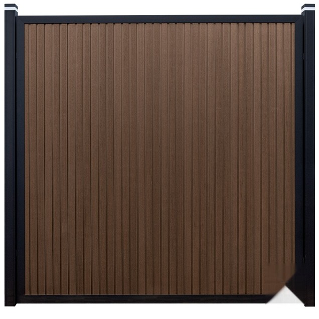 Elephant schutting Stripes houtcomposiet 180x180 cm Natural Dark Brown ~