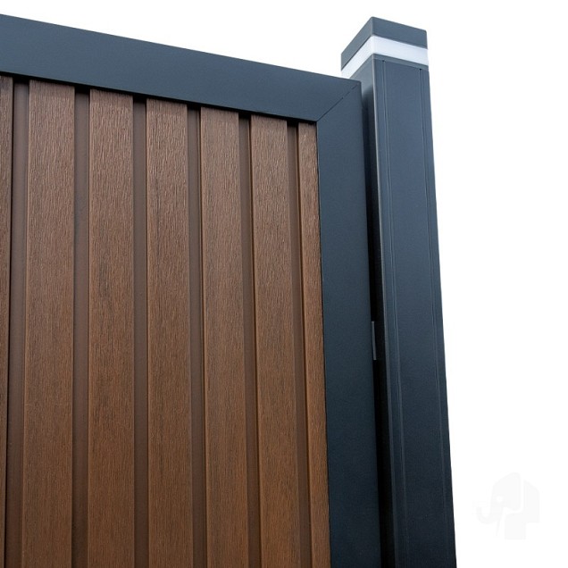 Elephant schutting Stripes houtcomposiet 180x180 cm Natural Dark Brown ~