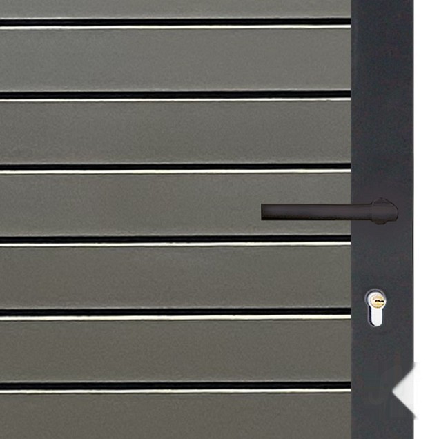 Elephant tuindeur Dark Line aluminium rhombus 40x900x1740mm antraciet incl. krukken/slot/beslag ~