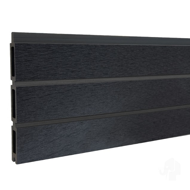 Elephant lamel triple Rhombus houtcomposiet FSC 20x141x1800mm (6 stuks) antraciet ~