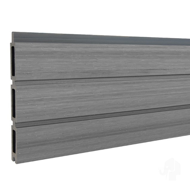 Elephant lamel triple Rhombus houtcomposiet FSC 20x141x1800mm (6 stuks) co-ex natural grey ~