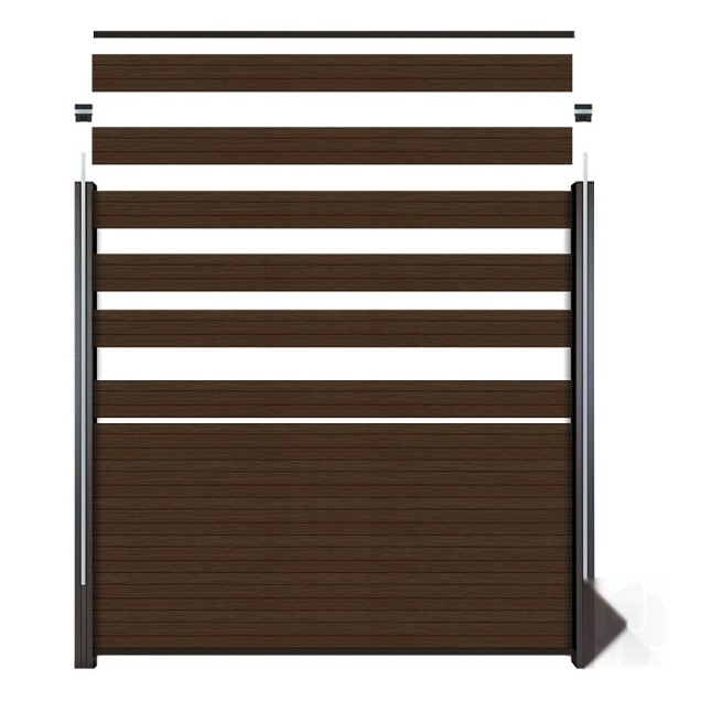 Elephant lamel triple Rhombus houtcomposiet FSC 20x141x1800mm (6 stuks) co-ex natural dark brown ~