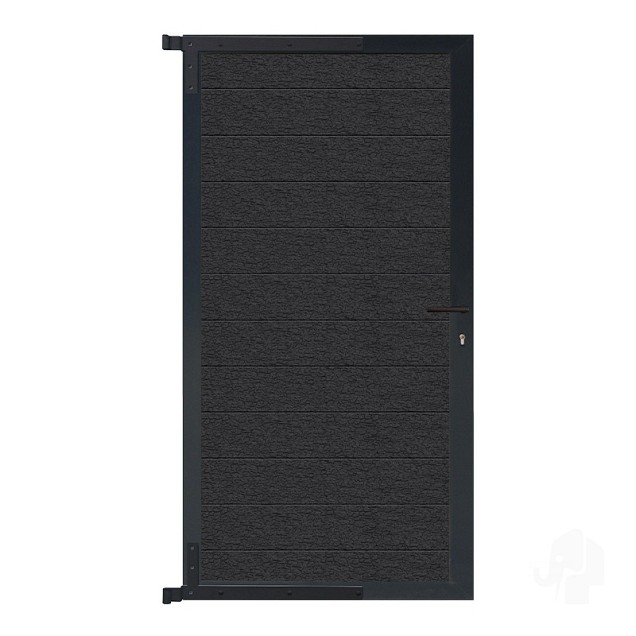 Elephant tuindeur kit Mix&Match aluminium zwart 40x900x1800mm zwart gepoedercoat+krukken/slot/besl ~