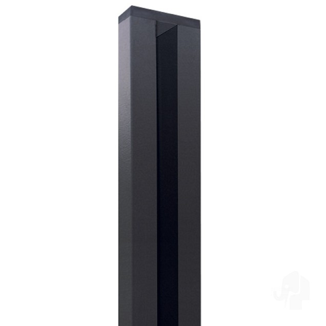 Elephant geassembleerde wand/start profiel t.b.v.  Modular/M&M schutting 25x68x2000mm antraciet ~