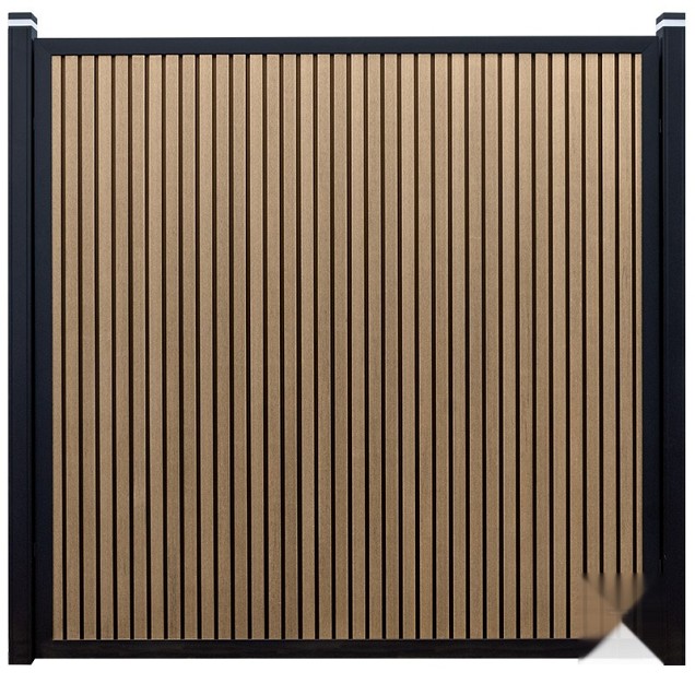 Elephant schutting Stripes houtcomposiet 180x180 cm Oak and Black ~