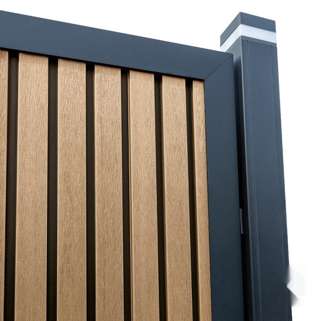 Elephant schutting Stripes houtcomposiet 180x180 cm Oak and Black ~