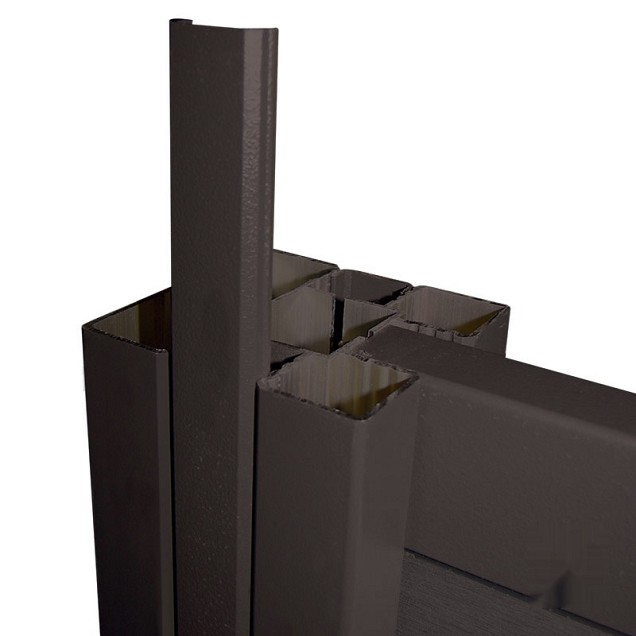 Elephant schutting Modular Evo houtcomposiet 180x180 cm Antraciet, antraciet profielen ~