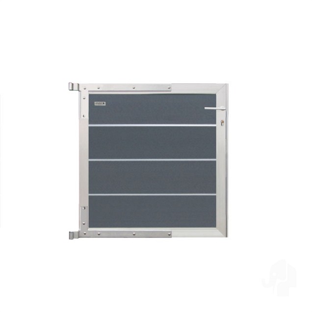 Elephant poortje Modular houtcomposiet/GRS 90x91 cm Rock Grey, alu beslag ~