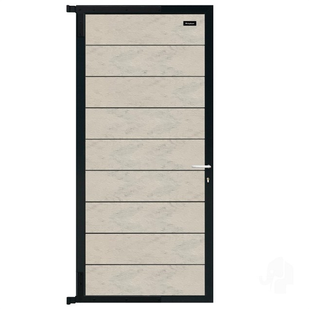 Elephant tuindeur Modular Evo houtcomposiet 90x195 cm Bicolor grijs, antraciet beslag ~