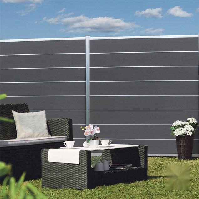 Elephant lamellen Modular Evo houtcomposiet 2x20x180 cm Rock Grey (2 st) 180x20 cm ~
