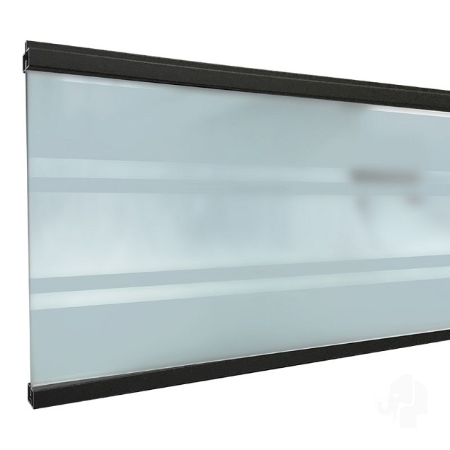 Elephant deco lamel Modular Evo hardglas antraciet ~